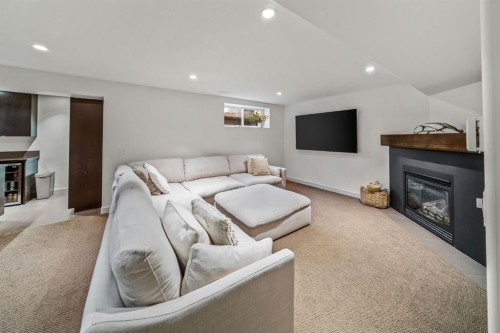 39 Wentworth Manor Sw, Calgary, AB - Indoor With Fireplace