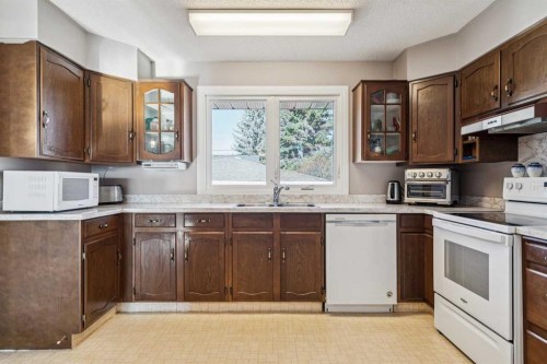 256 Huntridge Road Ne, Calgary, AB - Indoor Photo Showing Kitchen With Double Sink