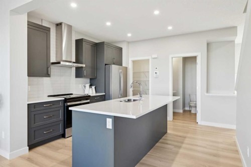 438 South Shore Drive, Chestermere, AB - Indoor Photo Showing Kitchen With Upgraded Kitchen