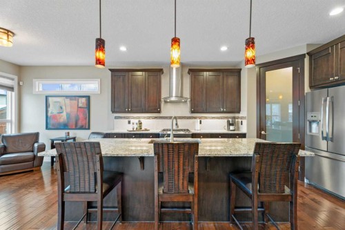 199 Cranarch Landing Se, Calgary, AB - Indoor Photo Showing Kitchen With Upgraded Kitchen