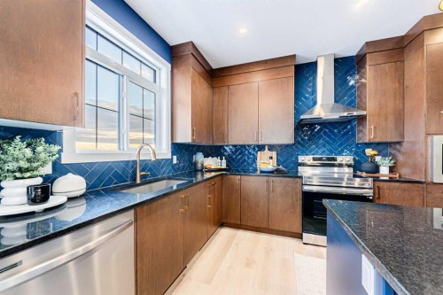 691 Buffaloberry Manor Se, Calgary, AB - Indoor Photo Showing Kitchen