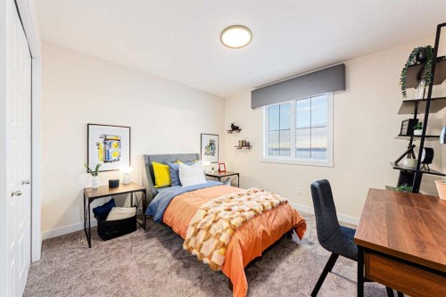 691 Buffaloberry Manor Se, Calgary, AB - Indoor Photo Showing Bedroom