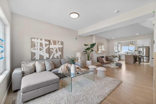 84 Buffaloberry Manor Se, Calgary, AB - Indoor Photo Showing Living Room