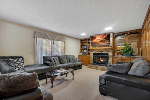 48 Castleglen Court Ne, Calgary, AB - Indoor Photo Showing Living Room With Fireplace