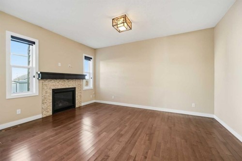 55 Skyview Shores Road Ne, Calgary, AB - Indoor With Fireplace