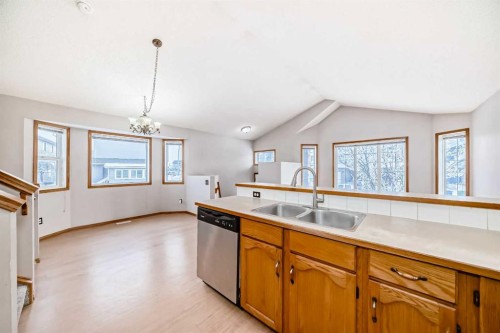 152 Saddlecreek Terrace Ne, Calgary, AB - Indoor Photo Showing Kitchen With Double Sink
