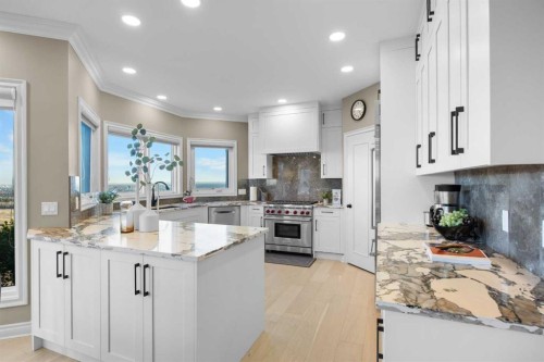 57 Edelweiss Point Nw, Calgary, AB - Indoor Photo Showing Kitchen With Upgraded Kitchen