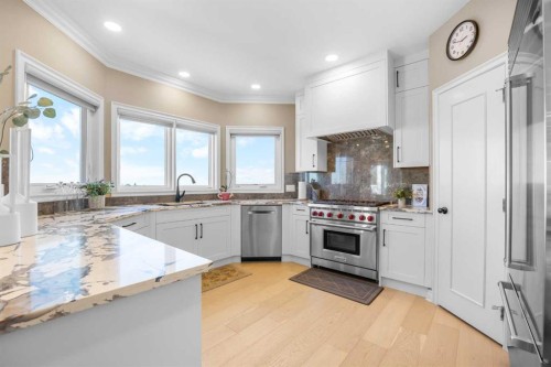 57 Edelweiss Point Nw, Calgary, AB - Indoor Photo Showing Kitchen With Stainless Steel Kitchen With Upgraded Kitchen