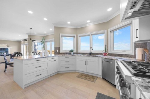 57 Edelweiss Point Nw, Calgary, AB - Indoor Photo Showing Kitchen With Upgraded Kitchen