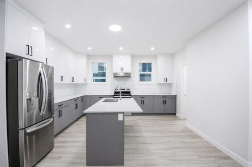 113 Corner Meadows Square Ne, Calgary, AB - Indoor Photo Showing Kitchen With Upgraded Kitchen