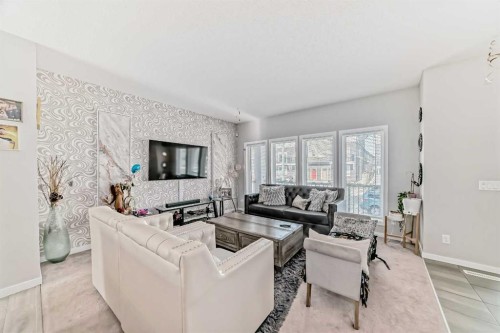 57 Cornerstone Manor Ne, Calgary, AB - Indoor Photo Showing Living Room