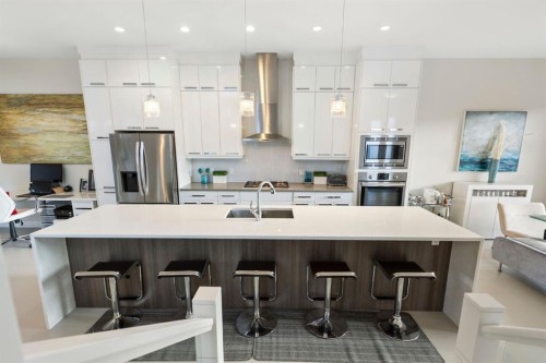 1810 43 Street Nw, Calgary, AB - Indoor Photo Showing Kitchen With Double Sink With Upgraded Kitchen