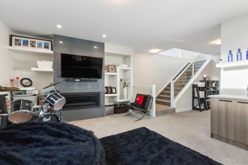 1810 43 Street Nw, Calgary, AB - Indoor With Fireplace