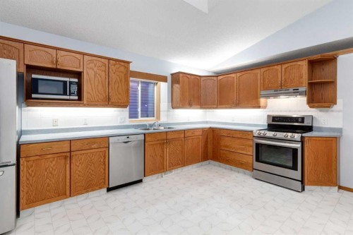 20 Willowbrook Gate Nw, Airdrie, AB - Indoor Photo Showing Kitchen With Double Sink