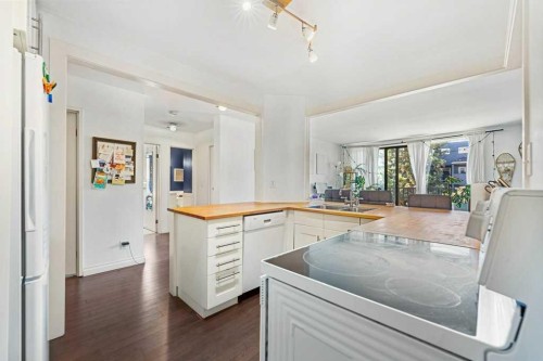 B-518 18 Avenue Sw, Calgary, AB - Indoor Photo Showing Kitchen With Double Sink