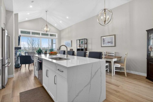 206 Crestridge Common Sw, Calgary, AB - Indoor Photo Showing Kitchen With Double Sink With Upgraded Kitchen