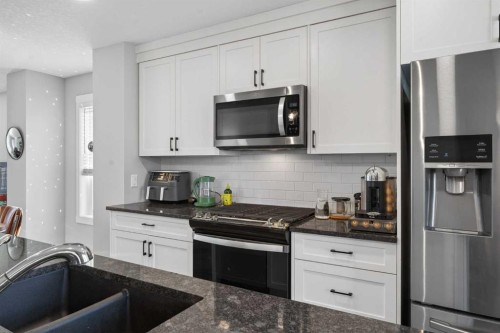79 Auburn Meadows Street Se, Calgary, AB - Indoor Photo Showing Kitchen With Double Sink With Upgraded Kitchen