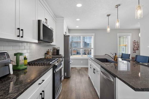 79 Auburn Meadows Street Se, Calgary, AB - Indoor Photo Showing Kitchen With Stainless Steel Kitchen With Upgraded Kitchen