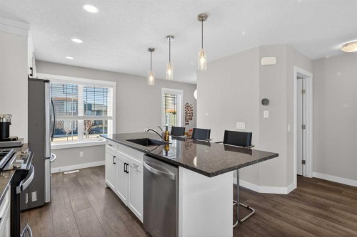 79 Auburn Meadows Street Se, Calgary, AB - Indoor Photo Showing Kitchen With Stainless Steel Kitchen With Upgraded Kitchen