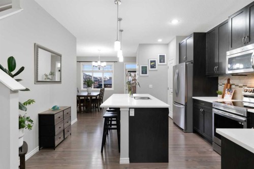 1529 Legacy Circle Se, Calgary, AB - Indoor Photo Showing Kitchen With Stainless Steel Kitchen With Upgraded Kitchen