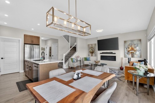 12 Cornerbrook Cove Ne, Calgary, AB - Indoor With Fireplace