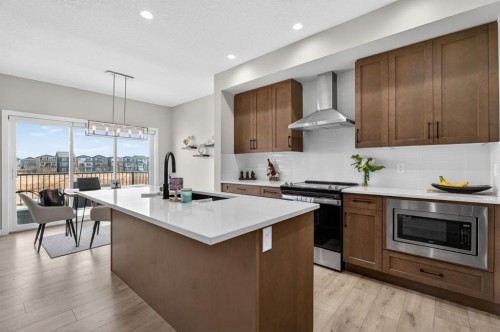 12 Cornerbrook Cove Ne, Calgary, AB - Indoor Photo Showing Kitchen With Upgraded Kitchen