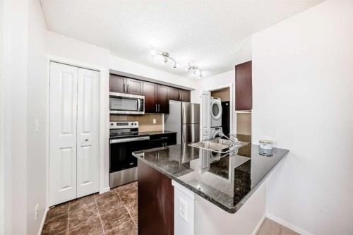 2324-81 Legacy Boulevard Se, Calgary, AB - Indoor Photo Showing Kitchen With Stainless Steel Kitchen With Double Sink