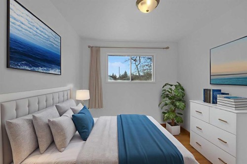 1980 Cottonwood Crescent Se, Calgary, AB - Indoor Photo Showing Bedroom