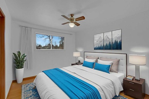 1980 Cottonwood Crescent Se, Calgary, AB - Indoor Photo Showing Bedroom