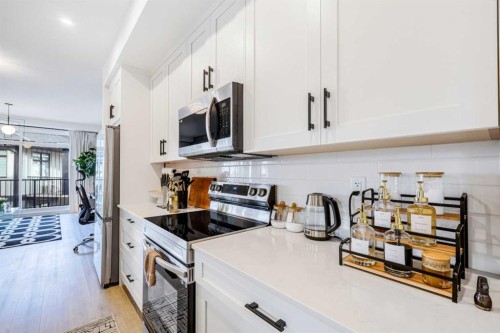 2401-200 Seton Circle Se, Calgary, AB - Indoor Photo Showing Kitchen With Upgraded Kitchen