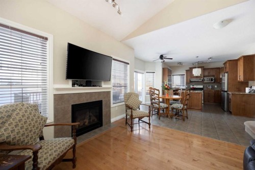 140 Heron Place, Fort Mcmurray, AB - Indoor Photo Showing Living Room With Fireplace