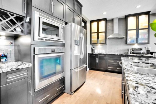 60 Cranarch Rise Se, Calgary, AB - Indoor Photo Showing Kitchen With Stainless Steel Kitchen With Upgraded Kitchen
