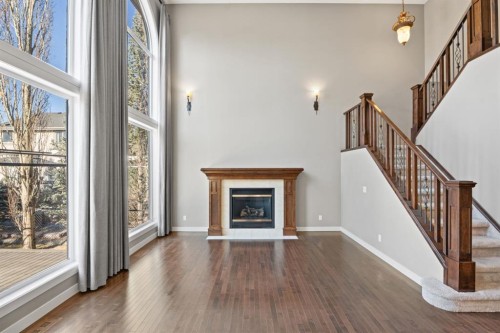 15 Cranleigh Way Se, Calgary, AB - Indoor With Fireplace