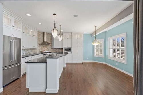 15 Cranleigh Way Se, Calgary, AB - Indoor Photo Showing Kitchen With Upgraded Kitchen