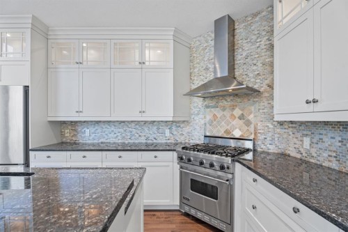 15 Cranleigh Way Se, Calgary, AB - Indoor Photo Showing Kitchen With Upgraded Kitchen