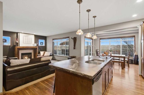 62 Chaparral Valley Grove Se, Calgary, AB - Indoor With Fireplace