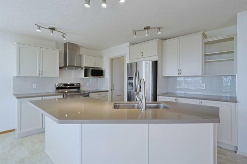 256 Hampstead Road Nw, Calgary, AB - Indoor Photo Showing Kitchen With Double Sink With Upgraded Kitchen