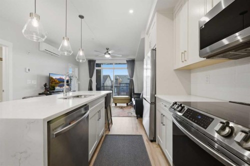 4210-200 Seton Circle Se, Calgary, AB - Indoor Photo Showing Kitchen With Upgraded Kitchen