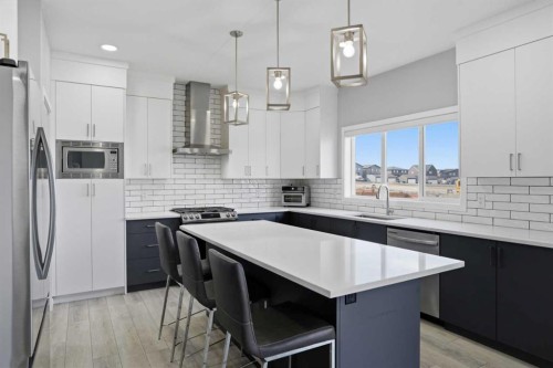 276 Calhoun Crescent Ne, Calgary, AB - Indoor Photo Showing Kitchen With Upgraded Kitchen