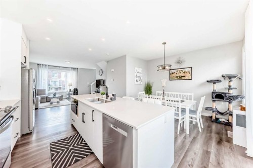 71 Skyview Ranch Avenue Ne, Calgary, AB - Indoor Photo Showing Kitchen With Double Sink With Upgraded Kitchen