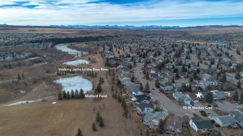 32 West Mackay Crescent, Cochrane, AB - Outdoor With Deck Patio Veranda