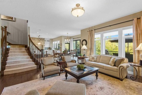 41 Evergreen Mount Sw, Calgary, AB - Indoor Photo Showing Living Room