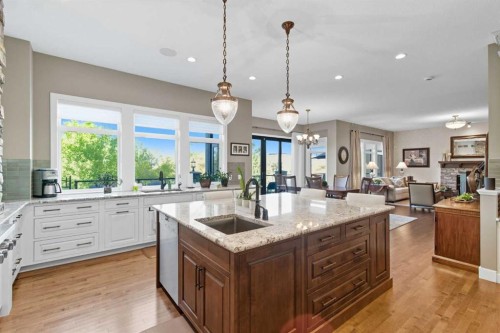41 Evergreen Mount Sw, Calgary, AB - Indoor Photo Showing Kitchen With Upgraded Kitchen