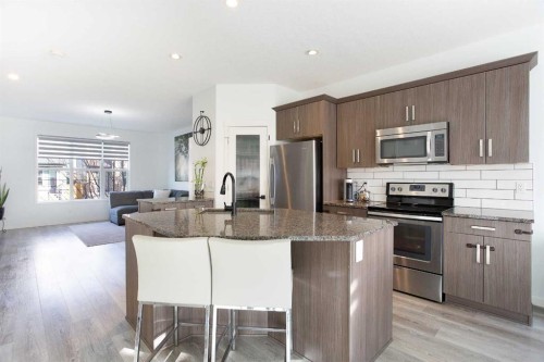 247 Cranford Way Se, Calgary, AB - Indoor Photo Showing Kitchen With Upgraded Kitchen