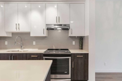 958 Sherwood Boulevard Nw, Calgary, AB - Indoor Photo Showing Kitchen With Double Sink With Upgraded Kitchen