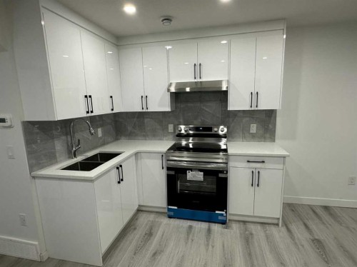 1612 Rangeview Drive Se, Calgary, AB - Indoor Photo Showing Kitchen With Double Sink