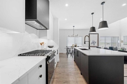447 Dawson Terrace, Chestermere, AB - Indoor Photo Showing Kitchen With Upgraded Kitchen