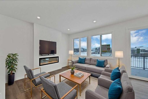 569 Chelsea Gardens, Chestermere, AB - Indoor Photo Showing Living Room