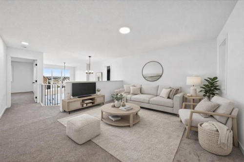 82 Versant Rise Sw, Calgary, AB - Indoor Photo Showing Living Room