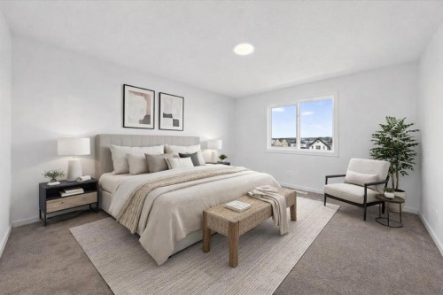 82 Versant Rise Sw, Calgary, AB - Indoor Photo Showing Bedroom